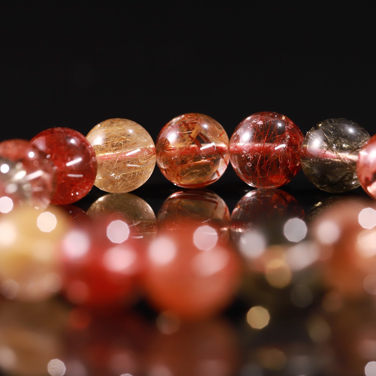 Multi-Rutilated Quartz “Solar Fusion” Bracelet