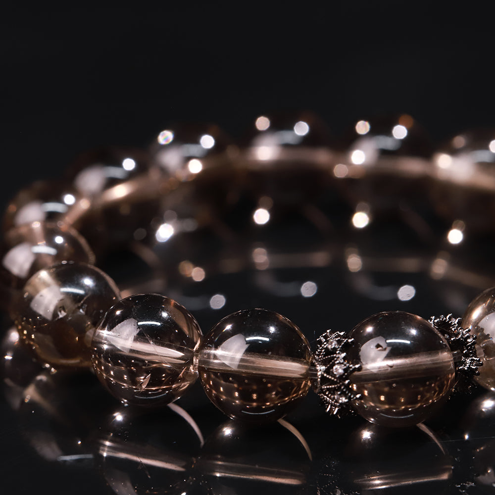 Smoky Quartz “Calm Shield” Bracelet