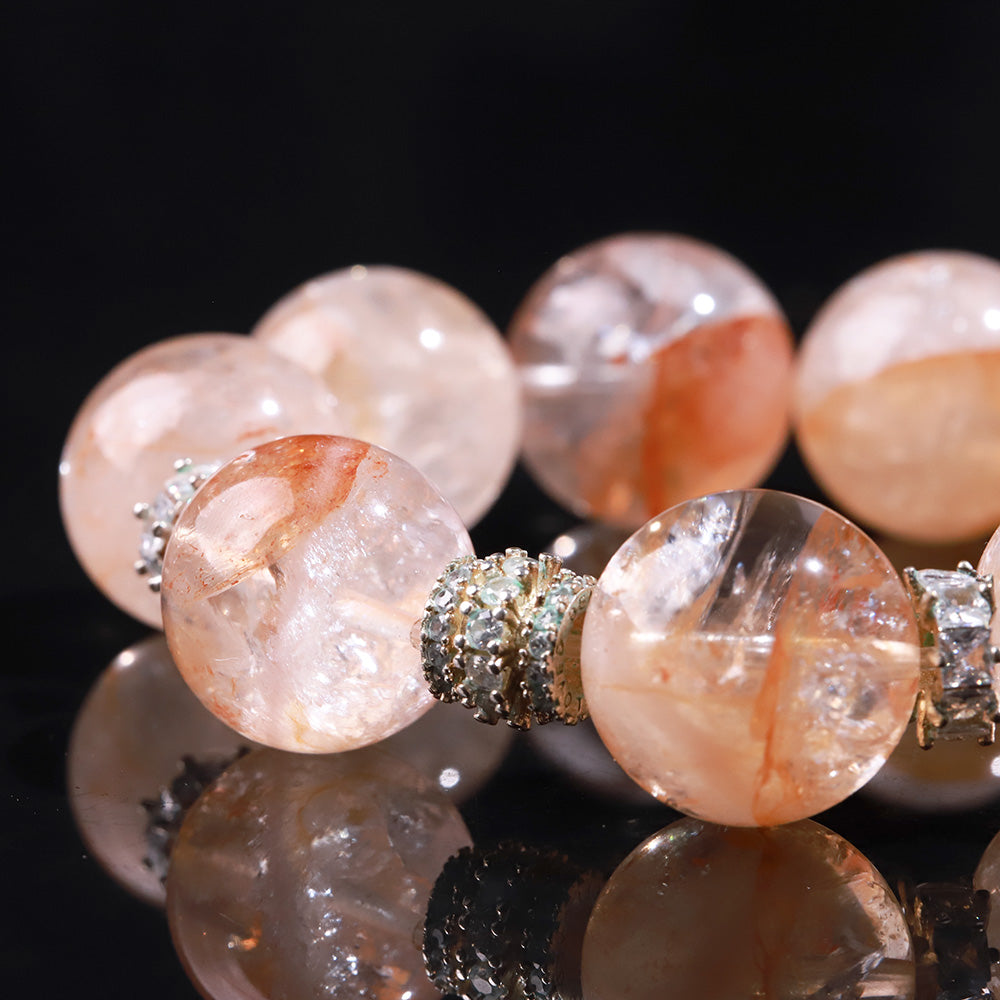 Jelly Flower Quartz “Warm Radiance” Bracelet