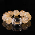 Jelly Flower Quartz “Golden Bloom Guard” Bracelet