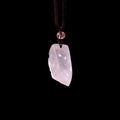Raw Rose Quartz “Heart Shelter” Pendant