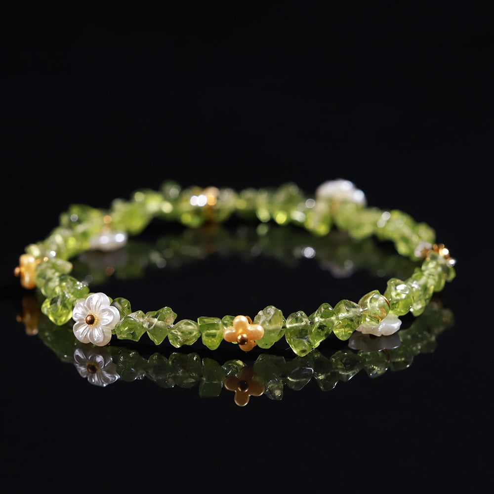 Peridot Chip “Spring Meadow” Bracelet