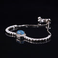 Blue Crystal Tennis “Moonline” Bracelet
