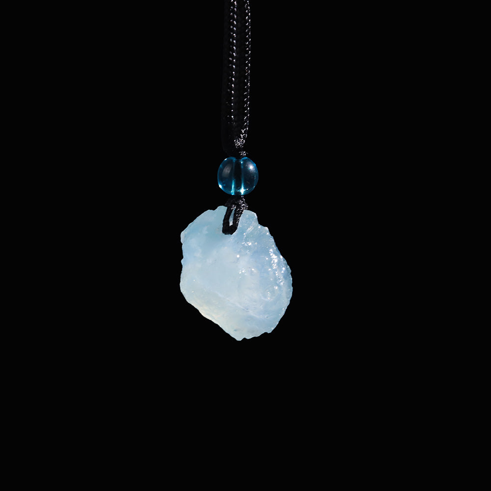 Ice Blue Crystal “Tide Whisper” Pendant
