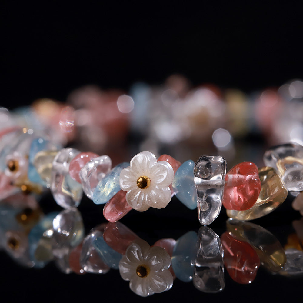 Pastel Crystal Chip “Candy Aura” Bracelet