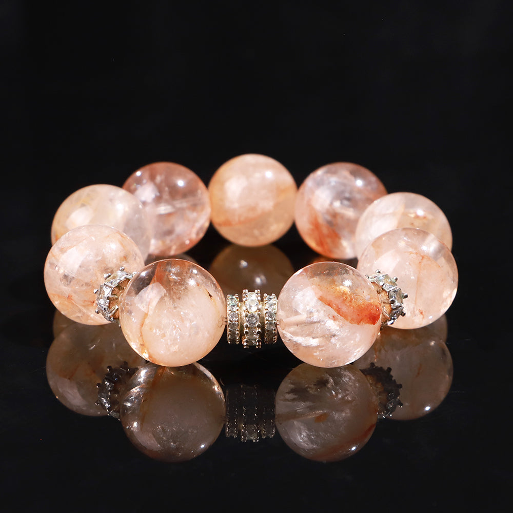 Jelly Flower Quartz “Warm Radiance” Bracelet